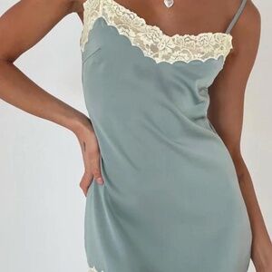 Motel Rocks OCHI MINI DRESS POLAR BLUE